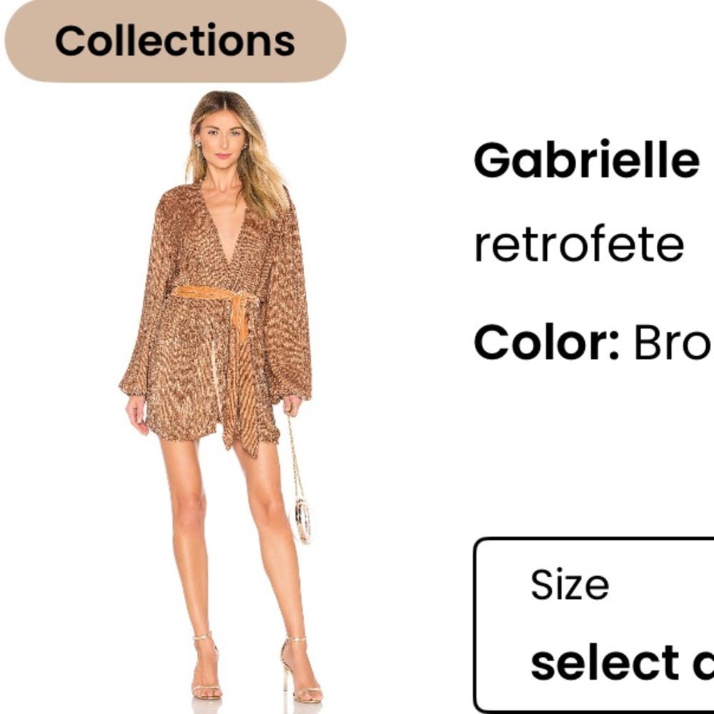 Retrofete Brown Mini Dress